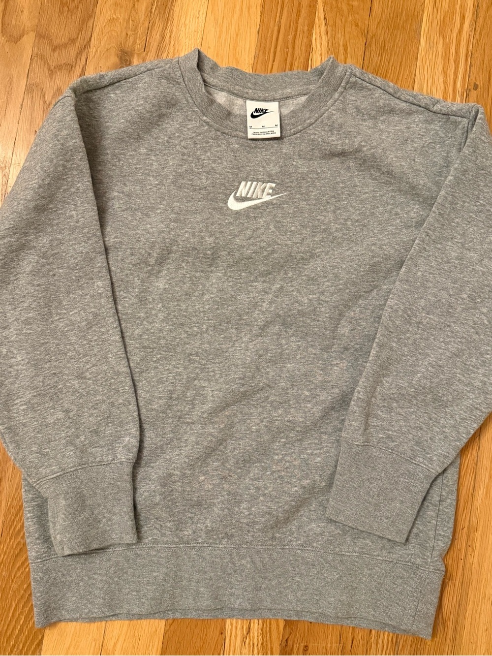 Nike Women’s Gray Crewneck Sweatshirt - Classic Logo